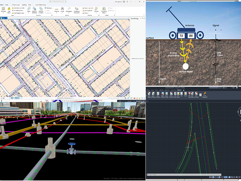 Detection and Surveying Works for Utility Networks
